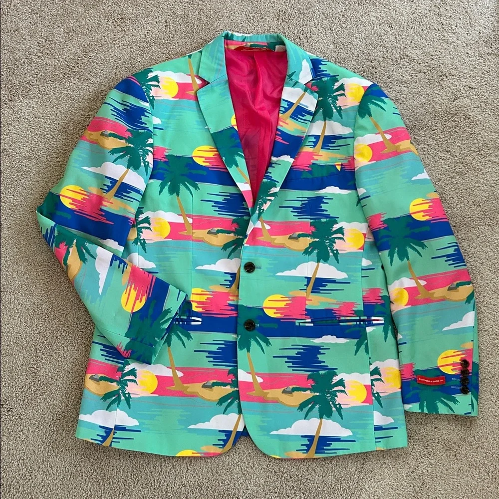 NWOT Shinesty Men's Blazer - Tequila Sunrise